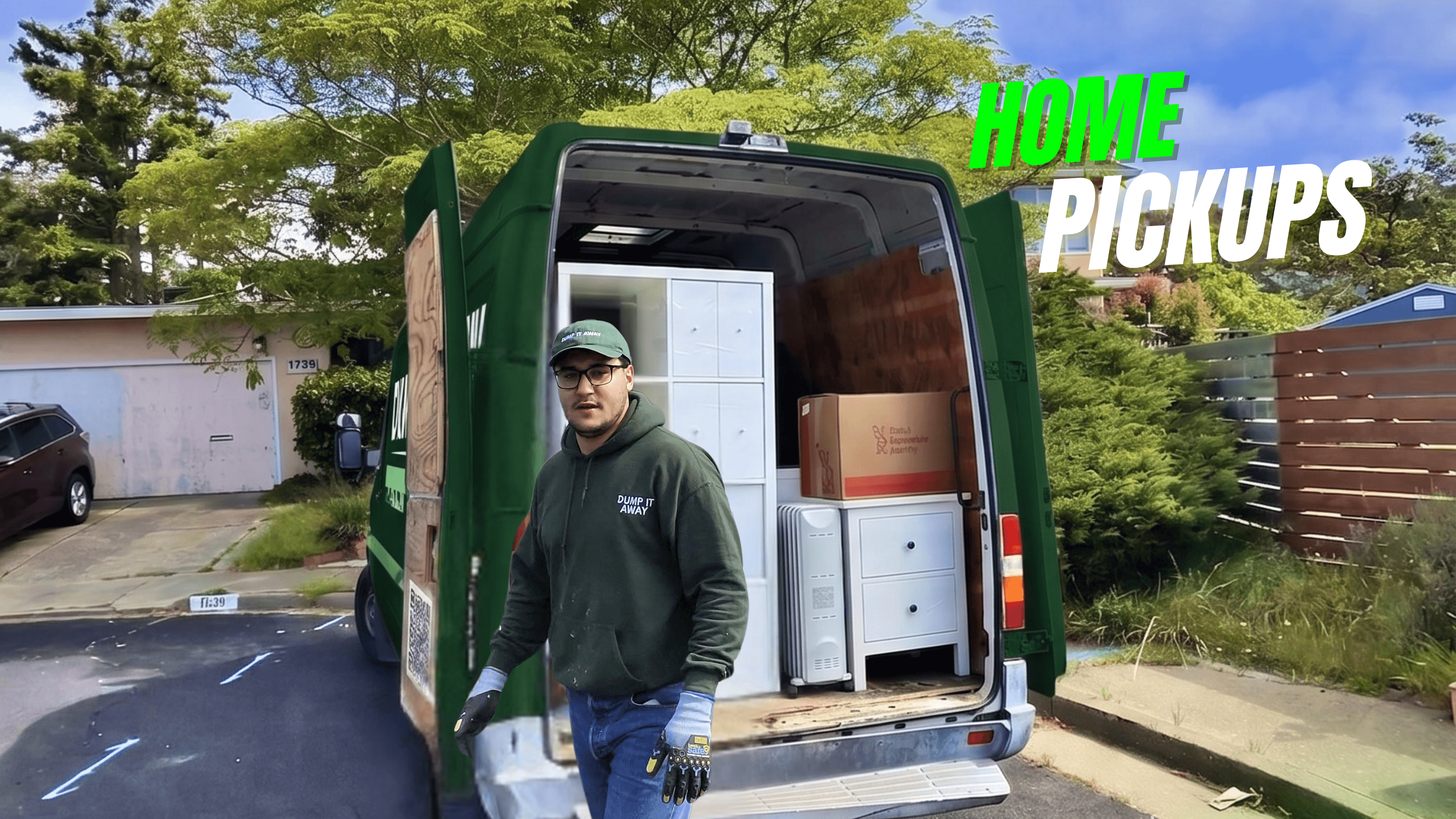 Home cleanout before and after — residential junk removal Bay Area