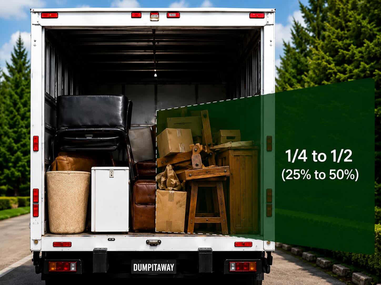 1/4 to 1/2 load truck — Dump It Away junk removal