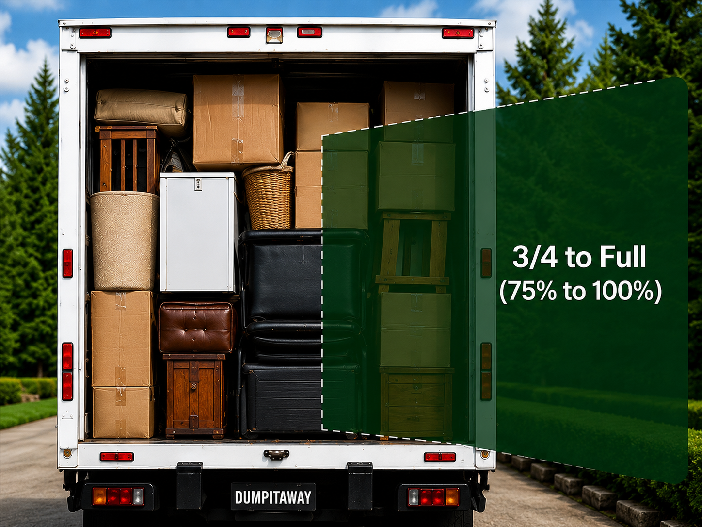 3/4 to Full load truck — Dump It Away junk removal